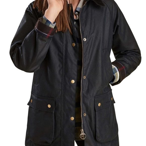 Barbour Jackets & Blazers - Barbour Acorn Waxed Cotton Jacket in Navy